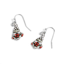 Load image into Gallery viewer, Gnome Dangle Christmas Earrings - Black/White
