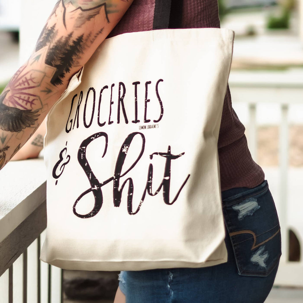 GROCERIES & SHIT Canvas Tote