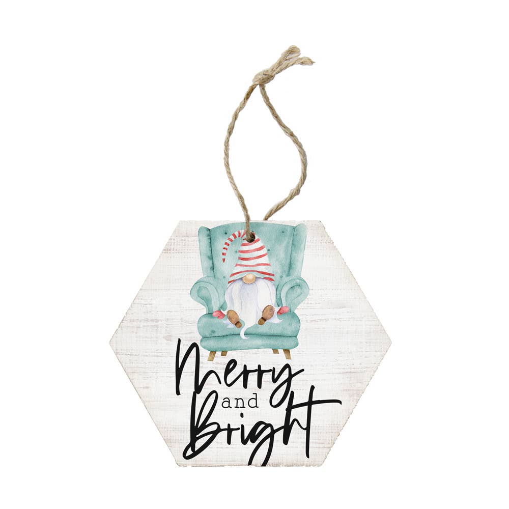 Merry And Bright Gnome Ornament