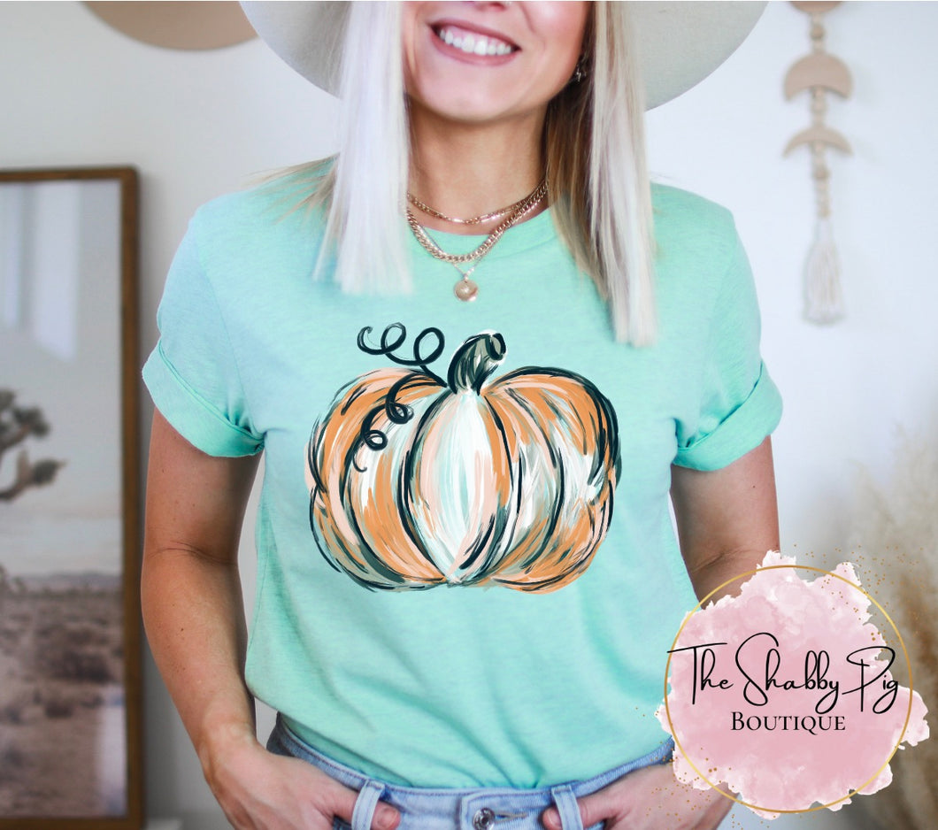 Brush Stroke Pumpkin T-Shirt