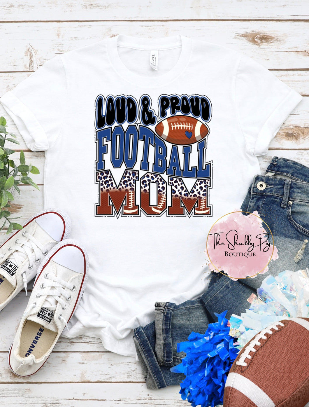 Loud and Proud Football Mom T-Shirt