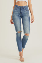Load image into Gallery viewer, Risen High Rise Knee Distressed Skinny
