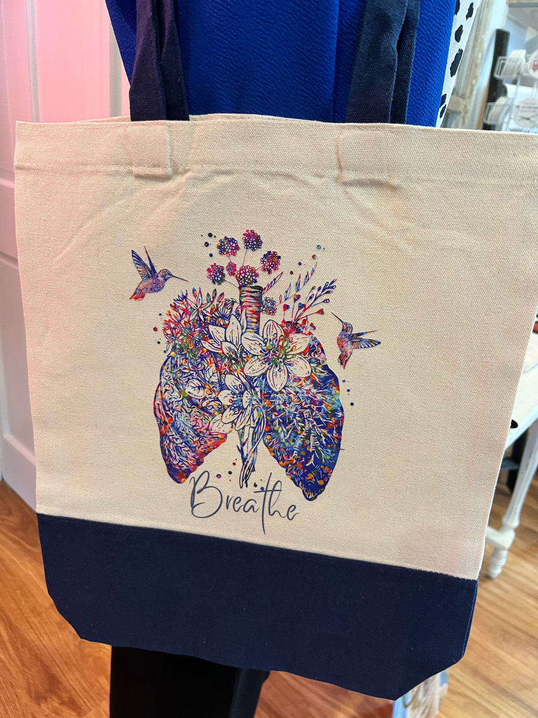 Breathe - Floral Lungs Tote