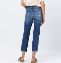 Load image into Gallery viewer, Judy Blue Hi Rise Embroidery Cropped Straight Leg
