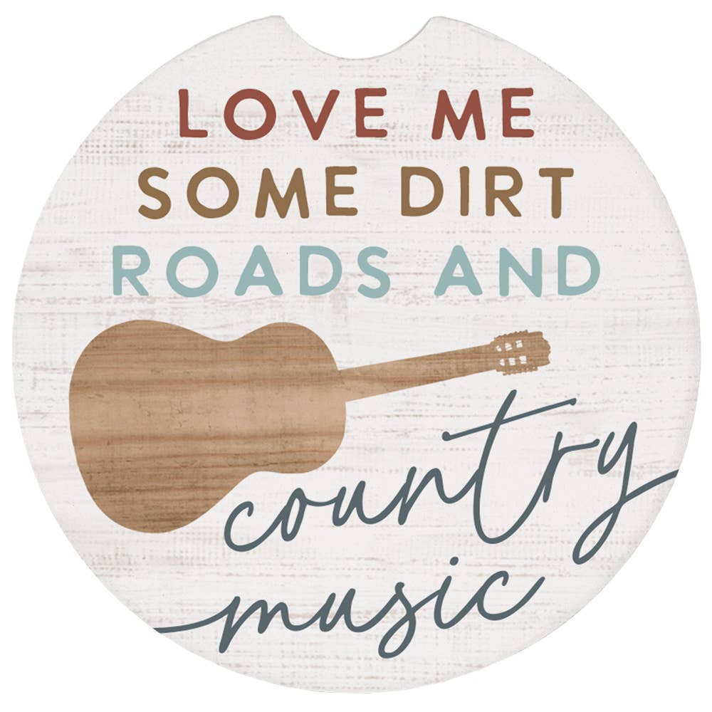 Dirt Roads Country Music - Car Coasters