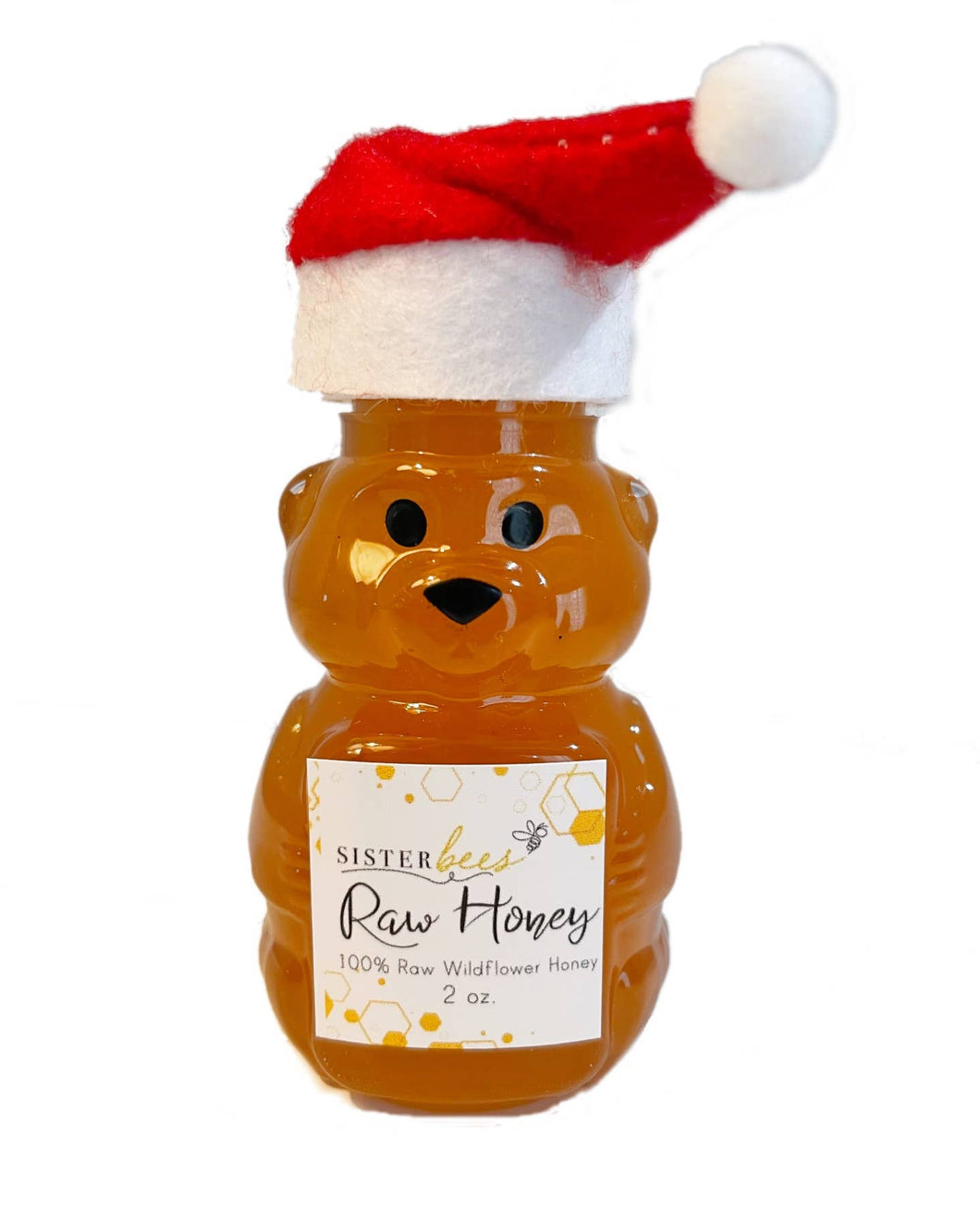 Sister Bees LLC - Christmas Honey Bear filled with 100% Raw Honey