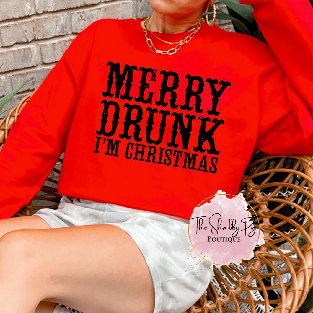 Merry Drunk, I'm Christmas Graphic Tee | Christmas