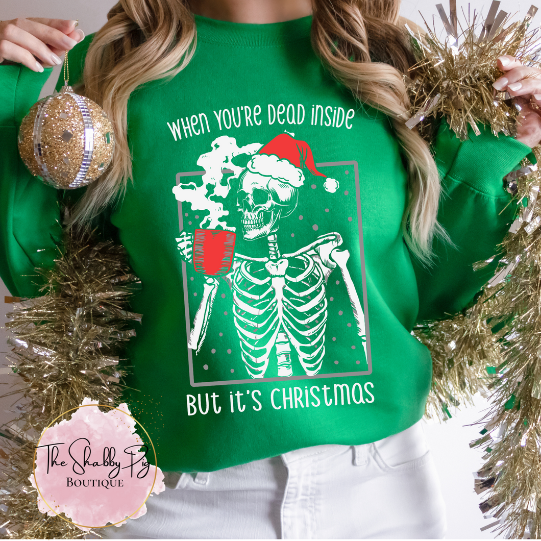 When you're Dead Inside but it's Christmas Graphic Tee | Christmas